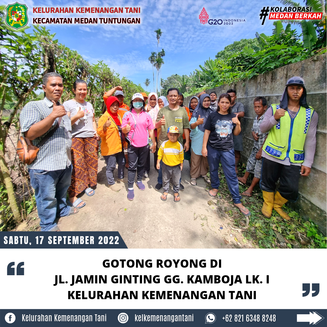 Gotong Royong di Jl. Jamin Ginting Gg. Kamboja Lk. I