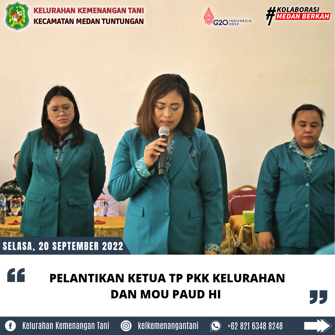 Pelantikan Ketua TP PKK Kelurahan dan MOU PAUD HI