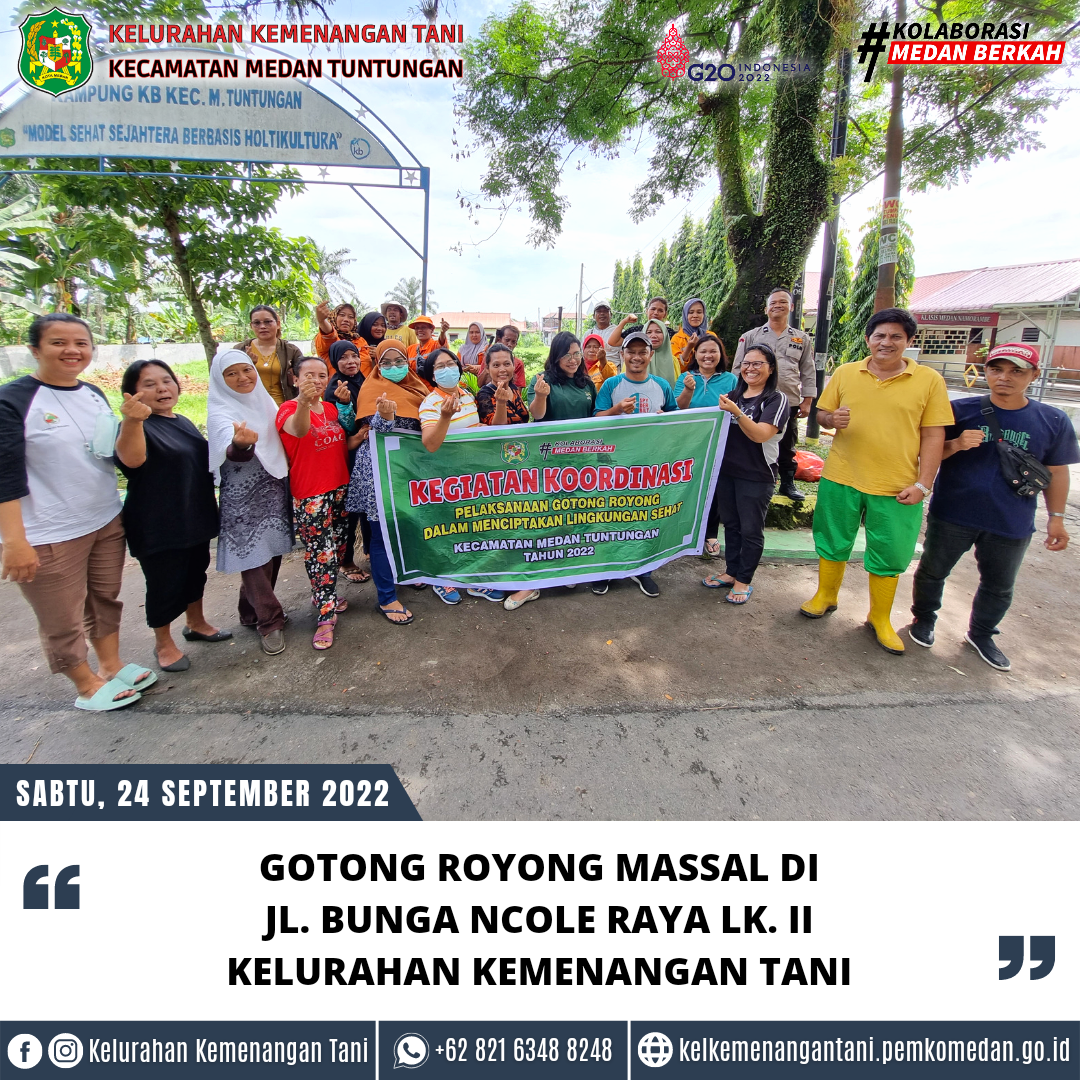 Gotong Royong di Jalan Bunga Ncole Raya Lingkungan II