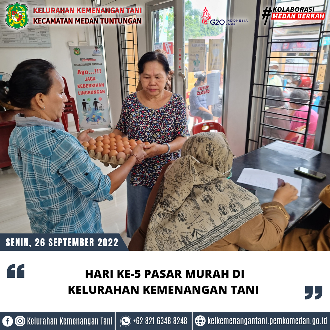 Hari Kelima Pasar Murah di Kelurahan Kemenangan Tani 