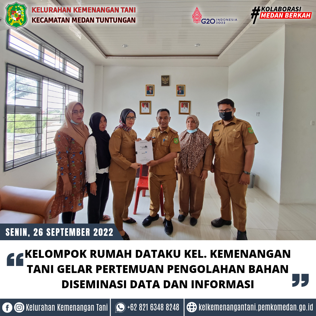 Kelompok Rumah Data Kependudukan dan Informasi Kelurahan Kemenangan Tani Gelar Pertemuan Pengolahan Bahan Diseminasi Data dan Informasi